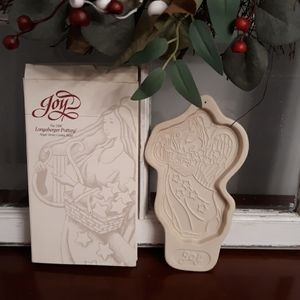 Longaberger Angel cookie mold, Joy